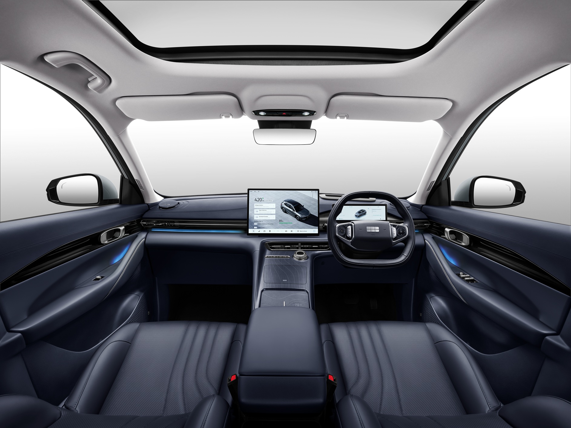 ภายในรถยนต์ไฟฟ้า geely 5